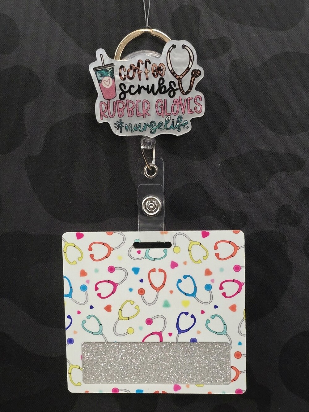 Nurse Novelty Acrylic Badge Reel & Buddy Set ID Holder